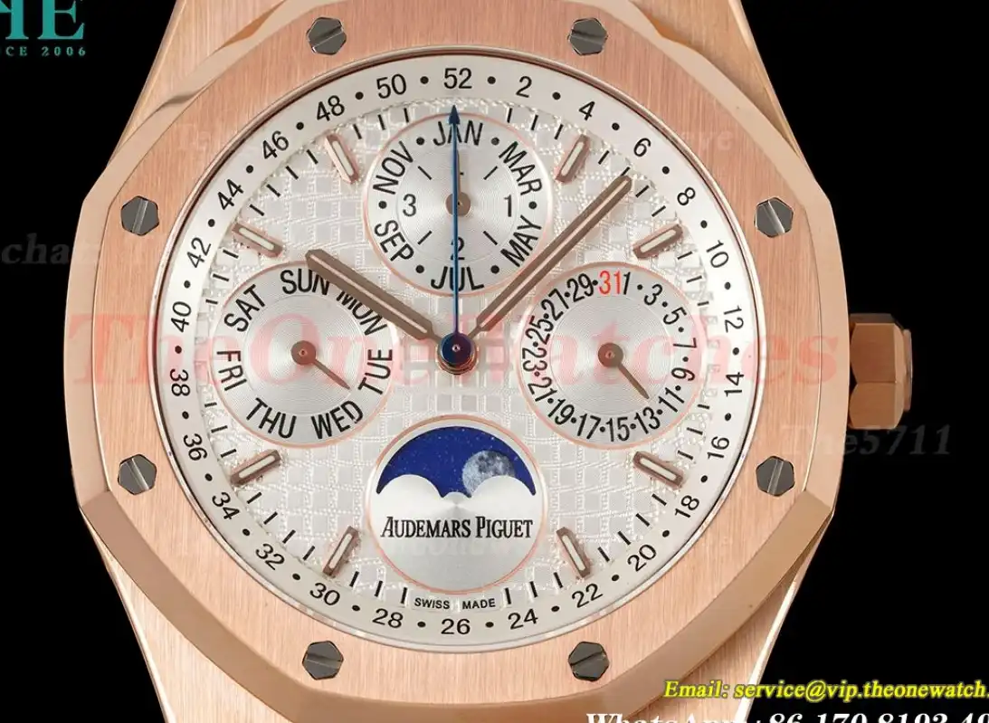 Royal Oak Perpetual Cal 26574 RG RG White Stk APSF A5134