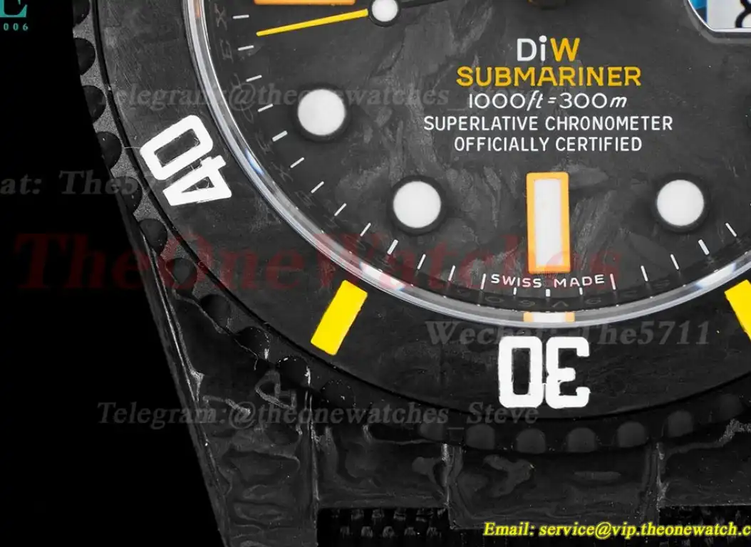 Submariner DIW 40MM Carbon NY Black Yellow VSF VS3135