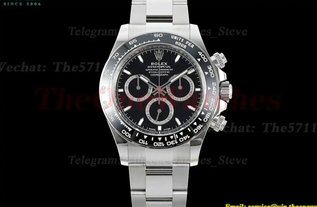 Daytona 126500LN 40mm SS SS Black Dial Clean SH4131 Super Clone