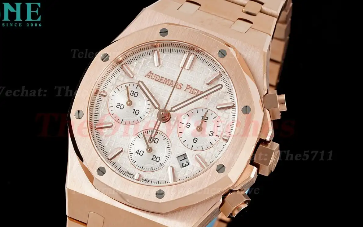 Royal Oak Chrono 26240 RG RG White Stk BF A7750