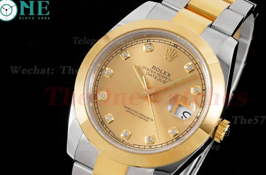 Datejust 126303 41mm Oyster 904L SS YG Gold Dia King VR3235