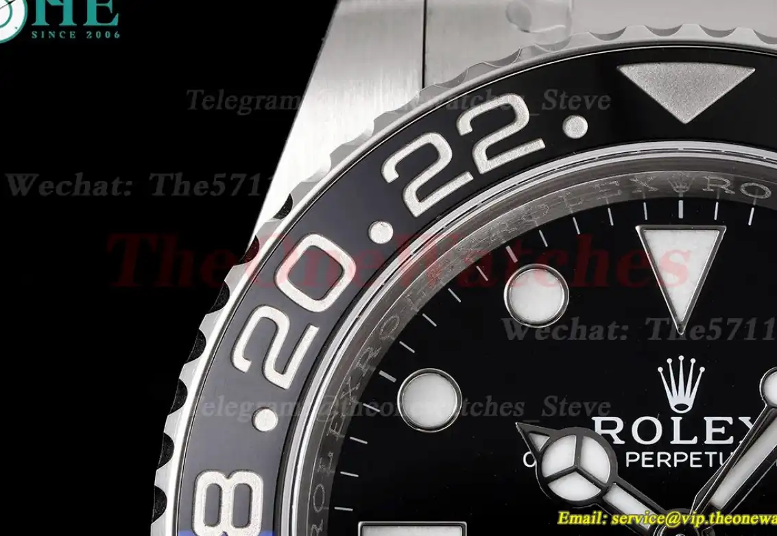 GMT Master II 126710 Batman 40mm 904L SS SS Black Dial C+F V2 VR3285