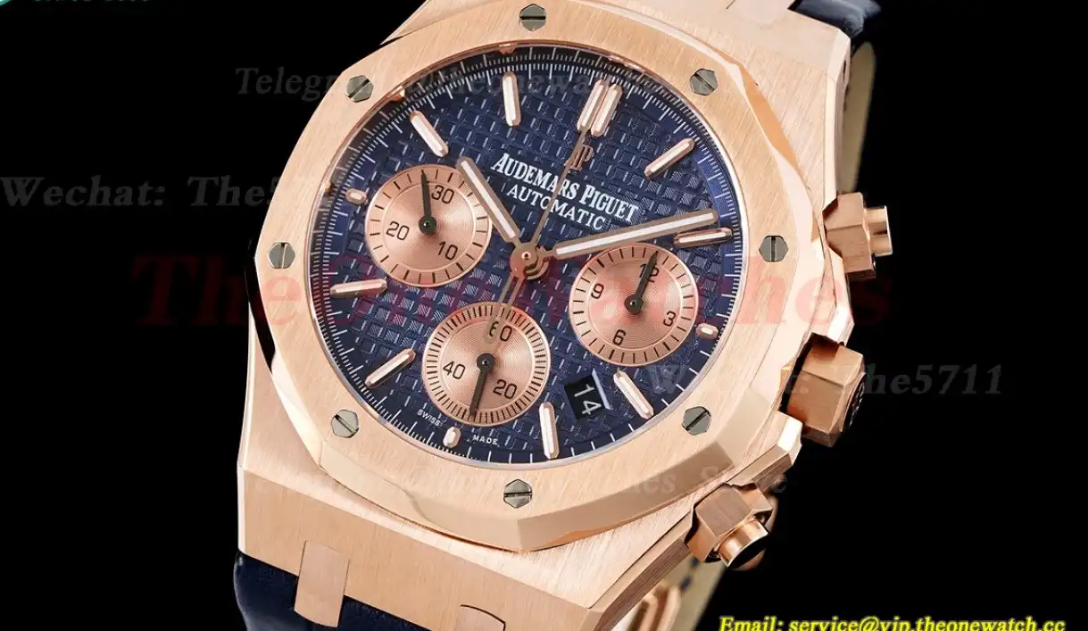 Royal Oak Chrono 26331 RG LE Blue Stk BF A7750