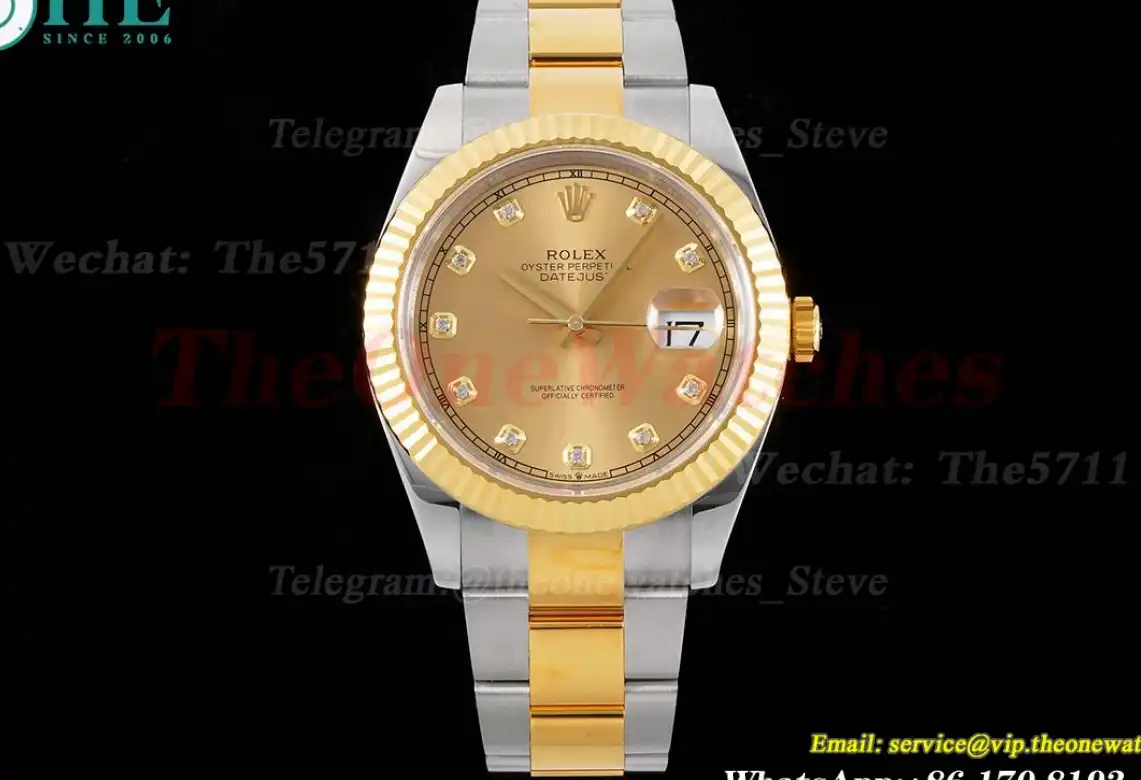 Datejust 126333 41mm Oyster 904L SS YG Gold Dial King VR3235