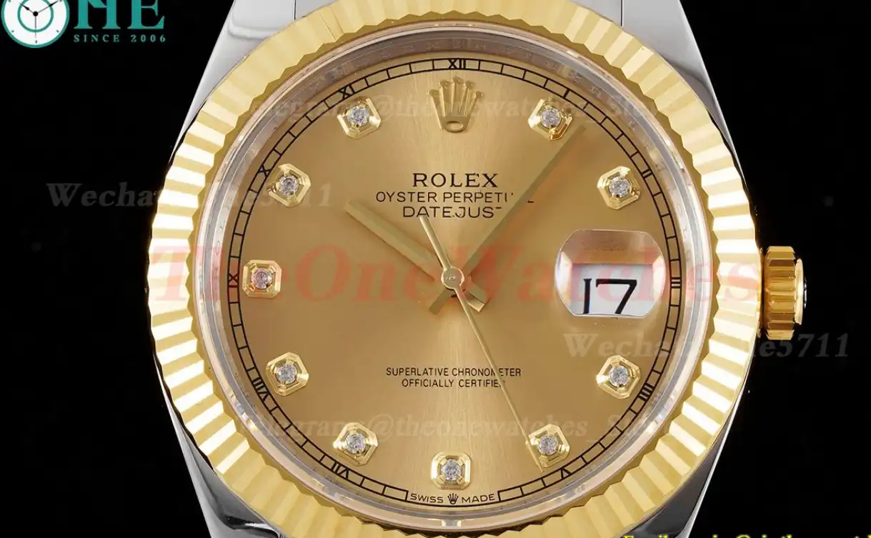 Datejust 126333 41mm Oyster 904L SS YG Gold Dial King VR3235