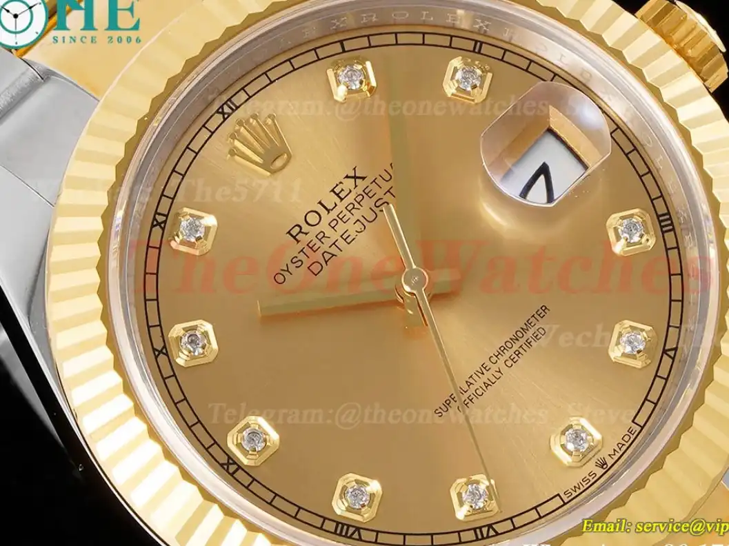 Datejust 126333 41mm Oyster 904L SS YG Gold Dial King VR3235