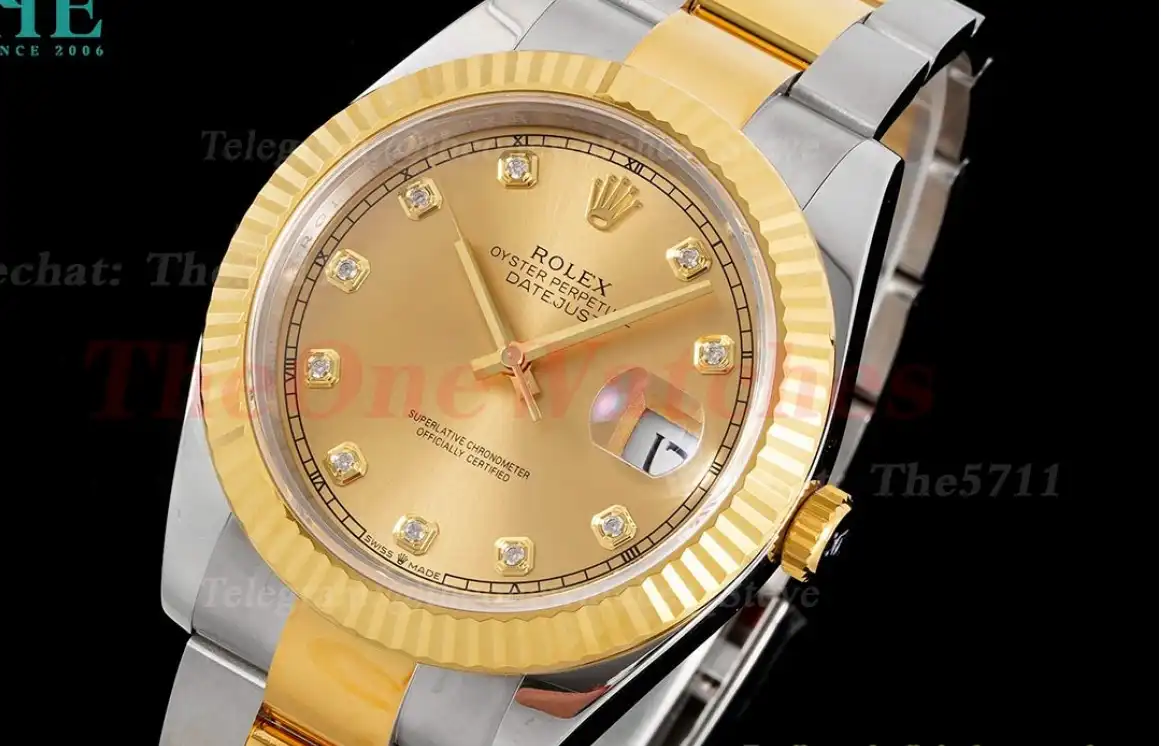 Datejust 126333 41mm Oyster 904L SS YG Gold Dial King VR3235