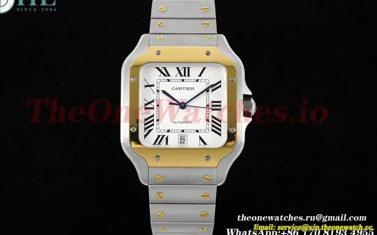 Cartier - Santos De Cartier 2018 Mens XL 40mm YG SS Wht BVF MY9019