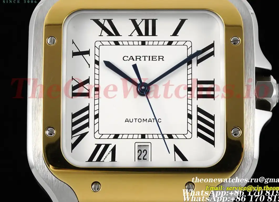 Cartier - Santos De Cartier 2018 Mens XL 40mm YG SS Wht BVF MY9019