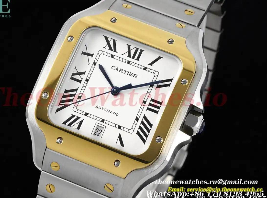 Cartier - Santos De Cartier 2018 Mens XL 40mm YG SS Wht BVF MY9019