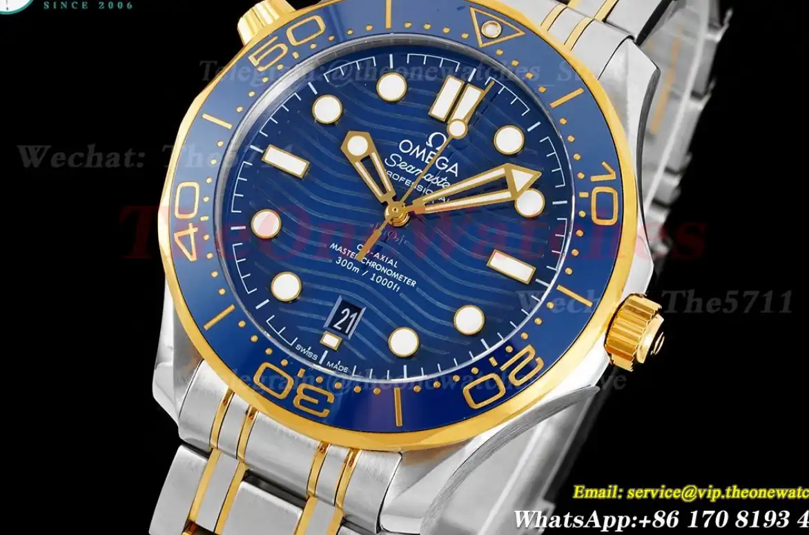 Seamaster Diver 42mm 300m YG SS Blue Dial VSF A8800