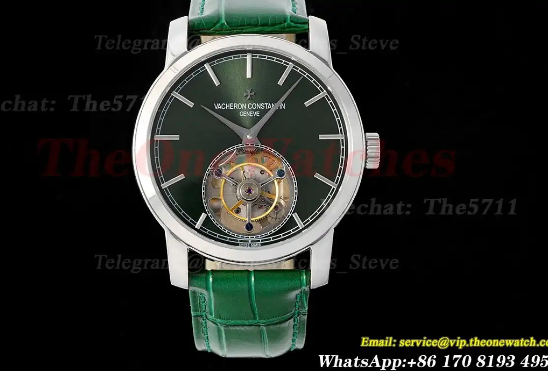 Traditionnelle 41mm SS LE Green Dial RMSF Tourb