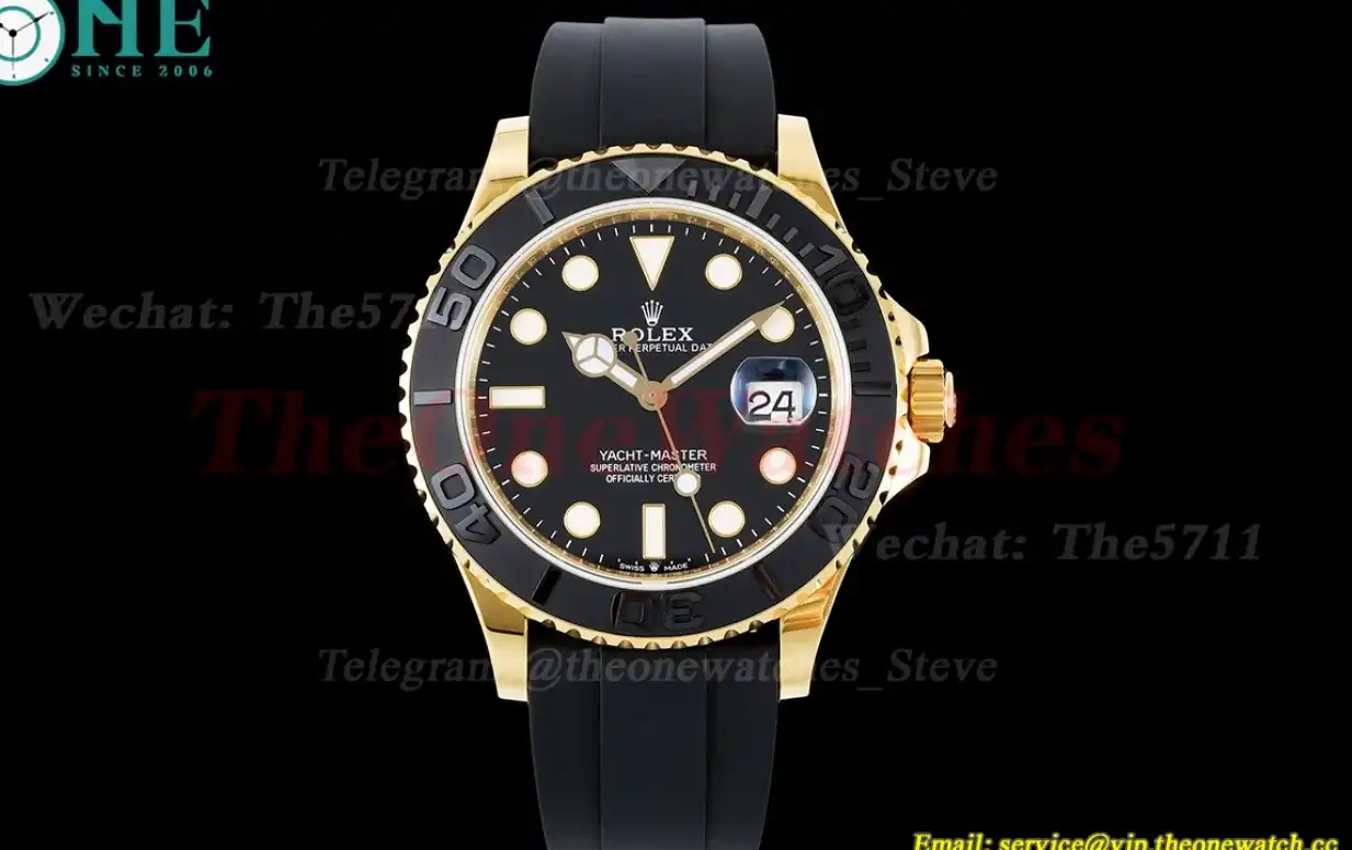 YachtMaster 226658 42mm YG RU Black Dot EWF A3235