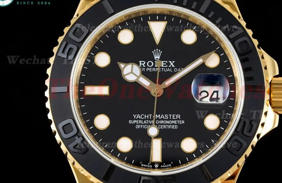 YachtMaster 226658 42mm YG RU Black Dot EWF A3235