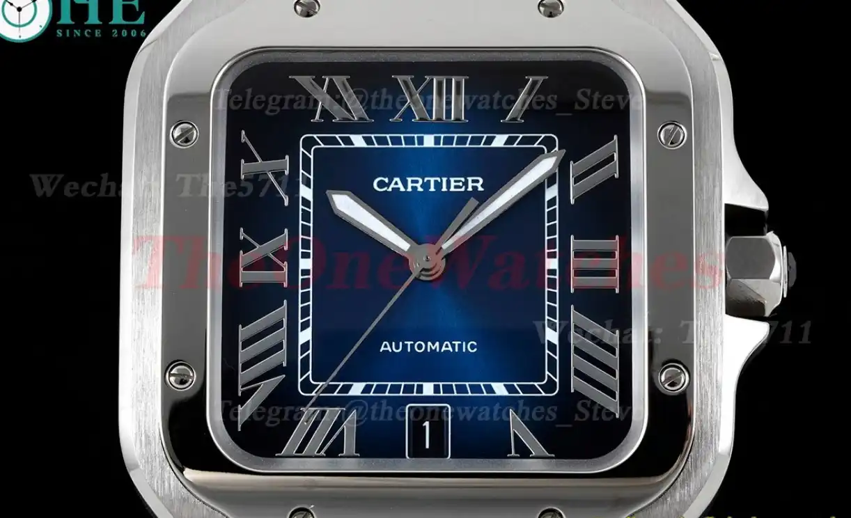 Santos De Cartier 2018 Mens XL 40mm SS SS Blue BVF MY9019