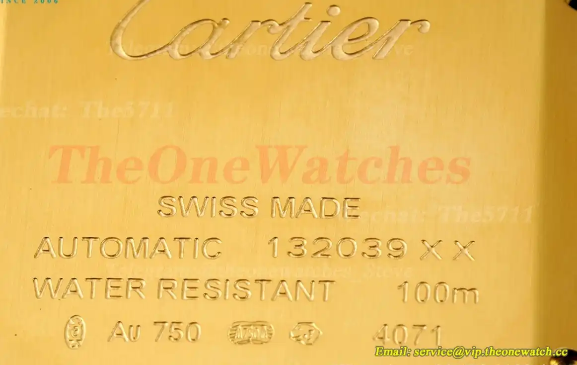 Santos De Cartier 35mm Diams YG YG White Dial BVF MY9019