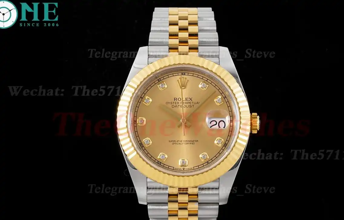 Datejust 126333 41mm Jubilee Flt 904L SS YG Gold Dial King VR3235