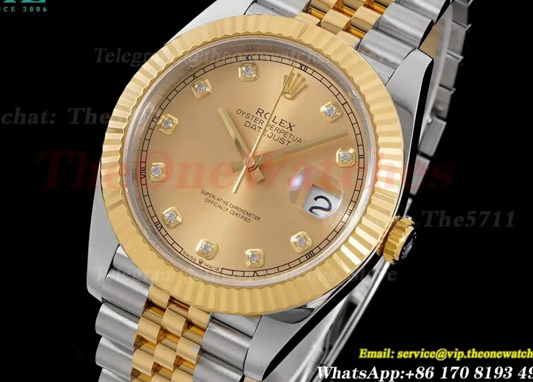 Datejust 126333 41mm Jubilee Flt 904L SS YG Gold Dial King VR3235