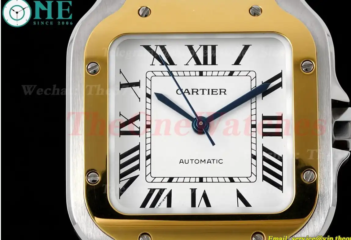 Santos De Cartier 35mm YG SS Wht BVF MY9039