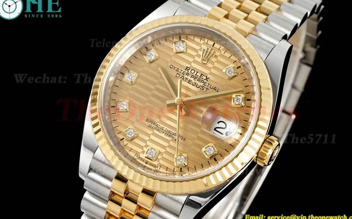 Datejust 126233 36mm Jub YG SS Gold Textured Dia Clean SH3235