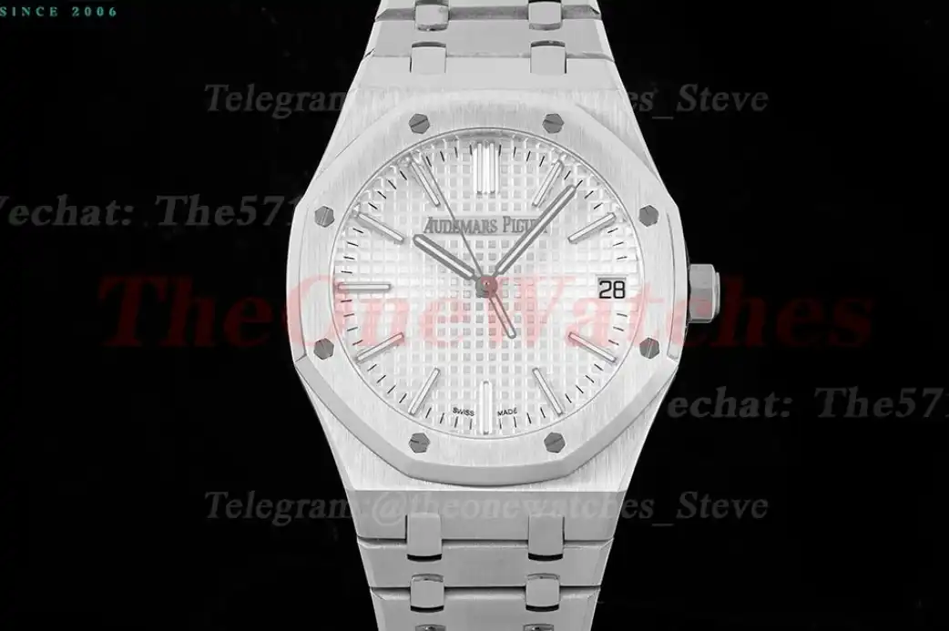 Royal Oak 15510 SS SS White Stk APSF A4302 Super Clone