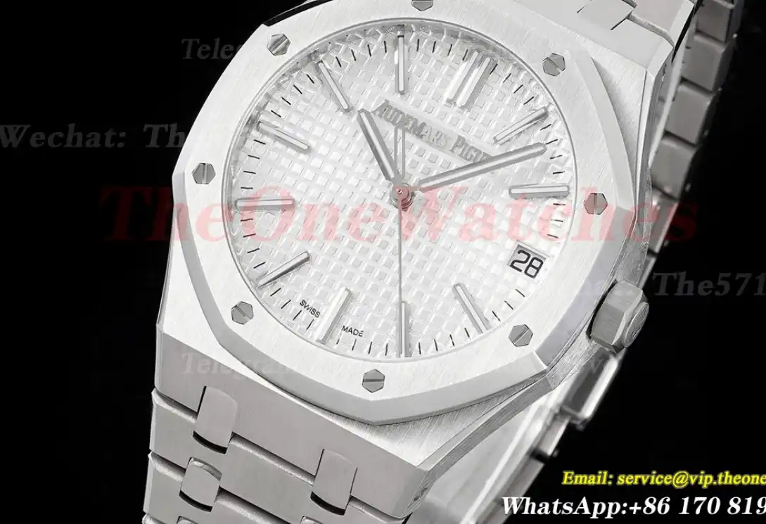 Royal Oak 15510 SS SS White Stk APSF A4302 Super Clone