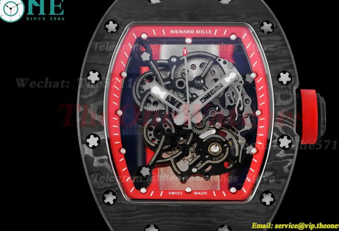 RM055 Real NTPT Skeleton Red Dial RMF RMUL2