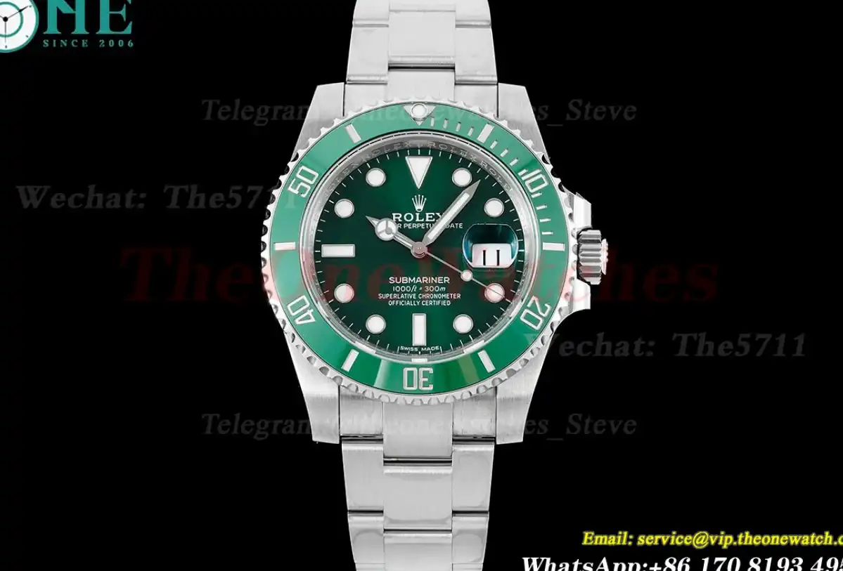 Submariner 116610LV Hulk 40mm SS SS Green Dial VSF VS3135