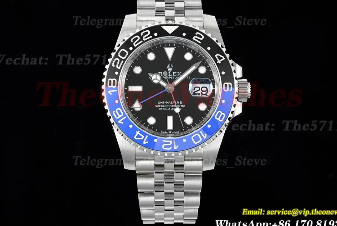 GMT Master II 126710 BLNR Black Blue Ceramic 904L Steel APSF Black Dial VR3285