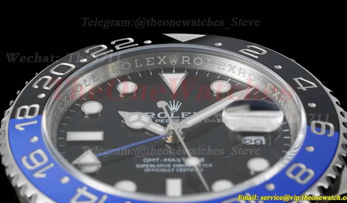 GMT Master II 126710 BLNR Black Blue Ceramic 904L Steel APSF Black Dial VR3285