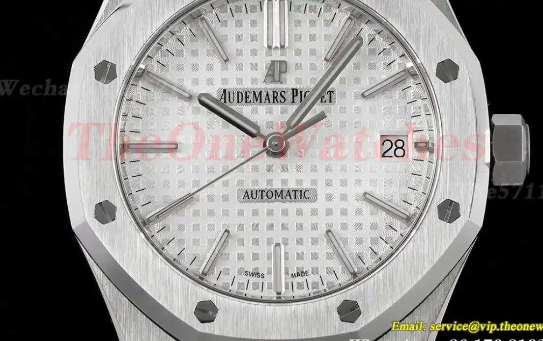 Royal Oak 15450 SS SS White Stk APSF SA3120 Super Clone