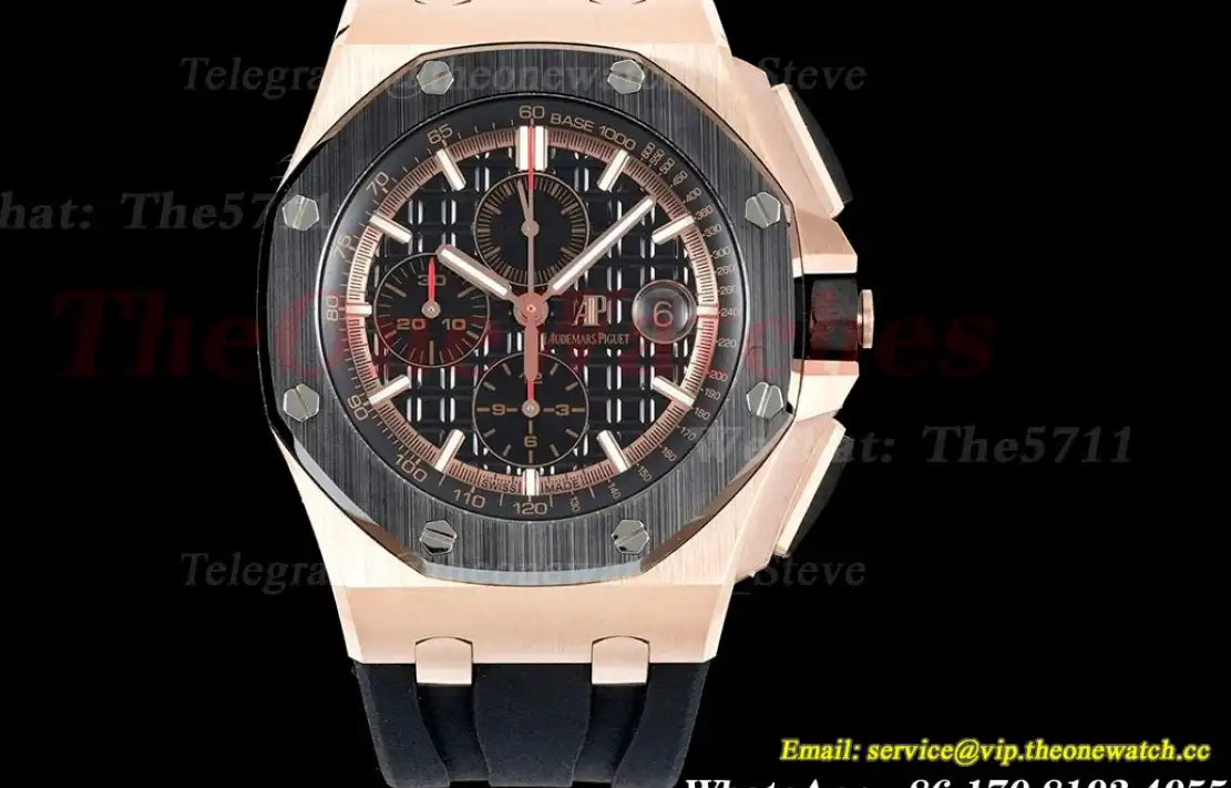 Royal Oak Offshore 44mm RG RU Black Stk APF A3126