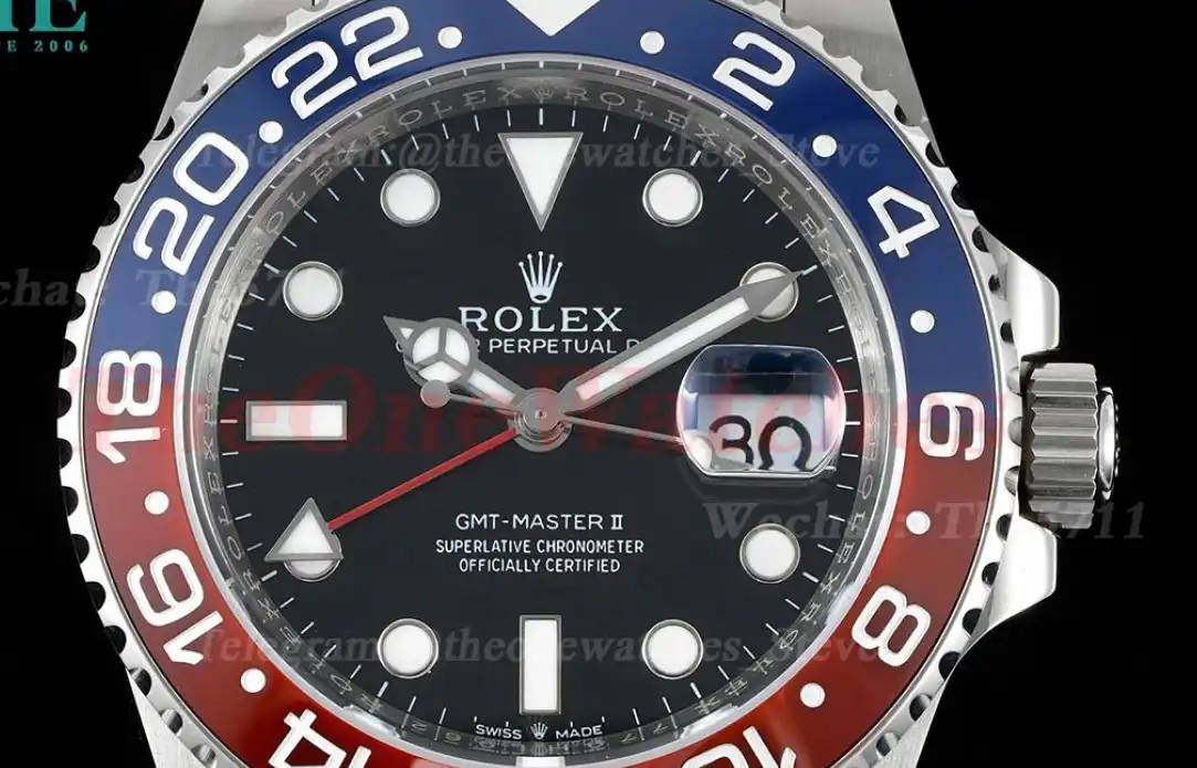 GMT Master II 126710 BLRO Red Blue Ceramic 904L Steel APSF Black Dial VR3285