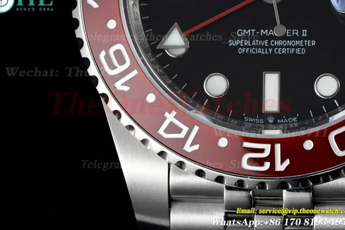 GMT Master II 126710 BLRO Red Blue Ceramic 904L Steel APSF Black Dial VR3285