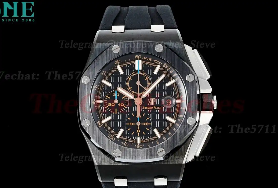 Royal Oak Offshore 44mm Ceramic RU Black Stk APF A3126