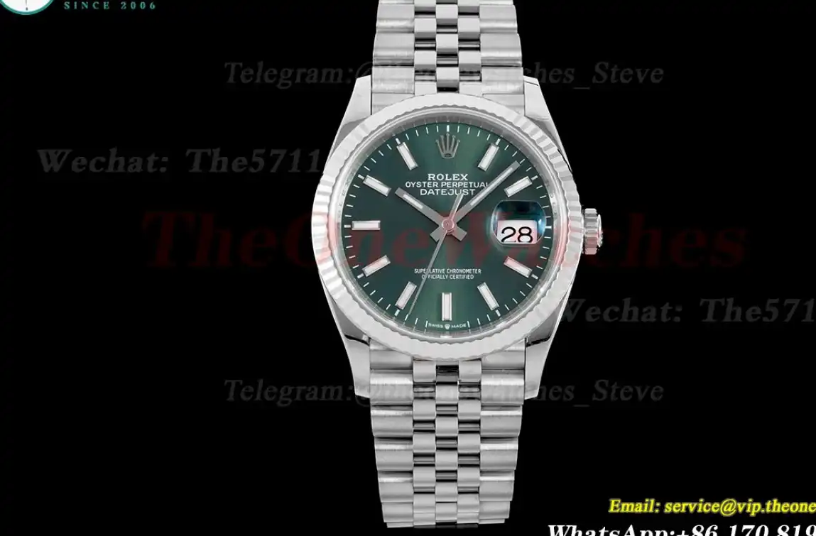 Datejust 126234 36mm Jub SS SS Green Stk VSF VS3235