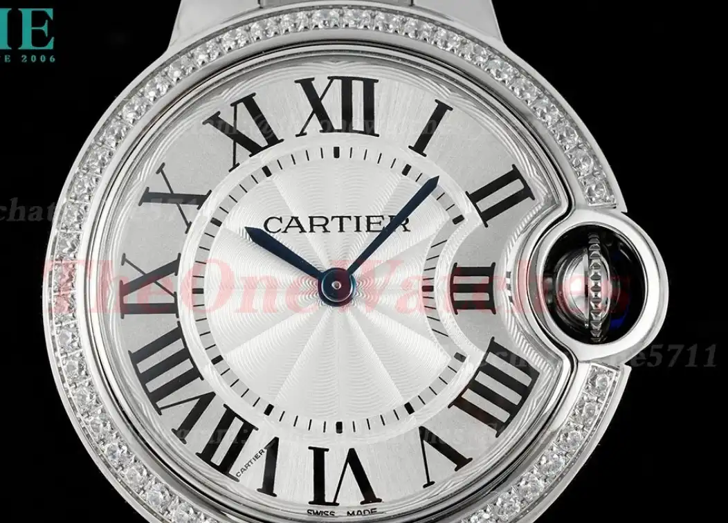 Ballon Bleu De Cartier 33mm Dia SS SS White Dial AF Quartz