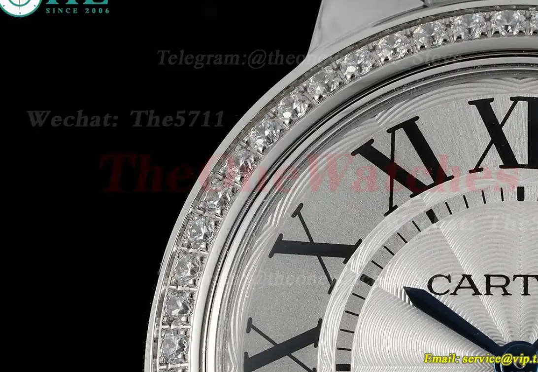 Ballon Bleu De Cartier 33mm Dia SS SS White Dial AF Quartz