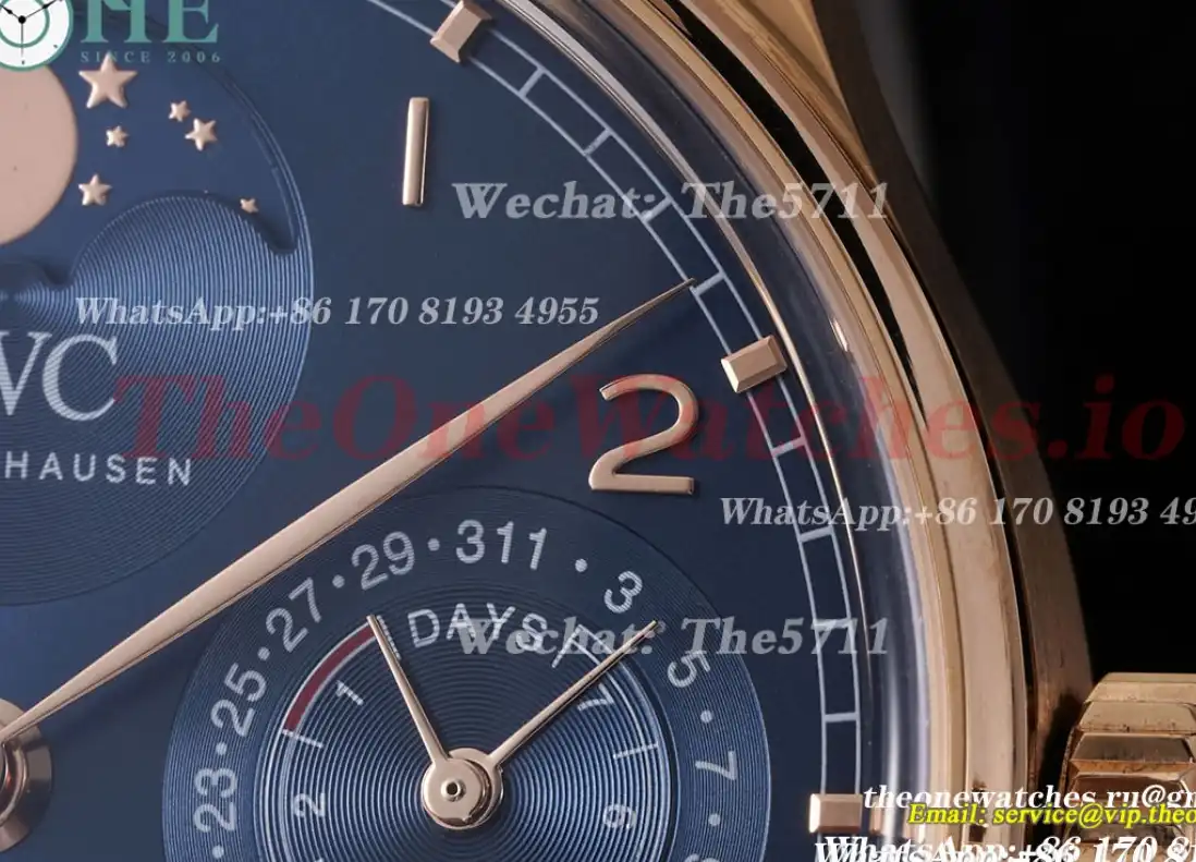 IWC - Portugieser Perpetual Calendar 3033 RG LE Blue Num APSF A52010