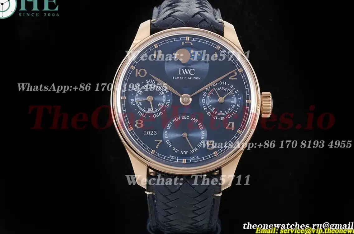 IWC - Portugieser Perpetual Calendar 3033 RG LE Blue Num APSF A52010