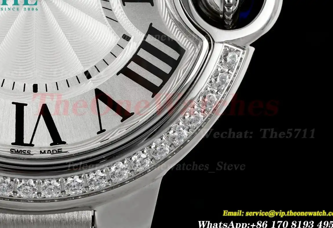 Ballon Bleu De Cartier 33mm Dia SS SS White Dial AF Quartz