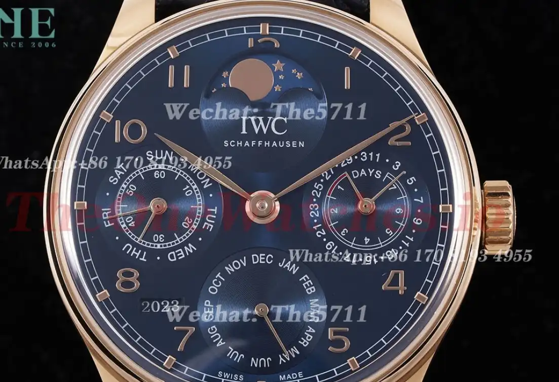 IWC - Portugieser Perpetual Calendar 3033 RG LE Blue Num APSF A52010