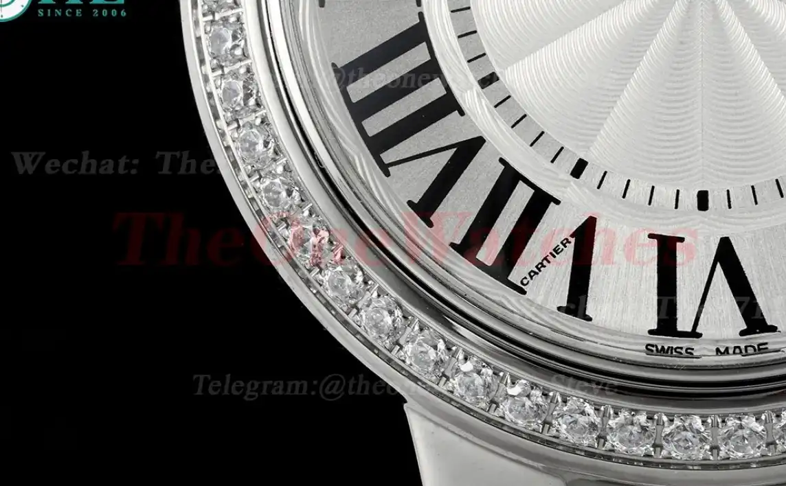 Ballon Bleu De Cartier 33mm Dia SS SS White Dial AF Quartz