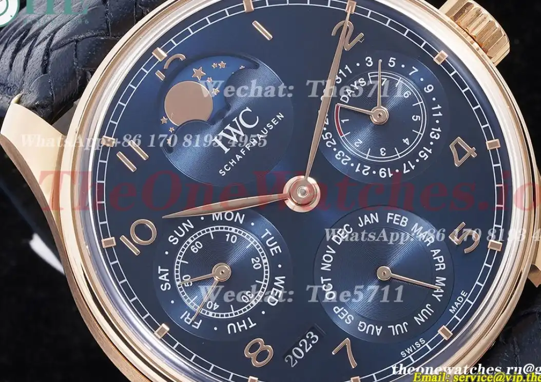 IWC - Portugieser Perpetual Calendar 3033 RG LE Blue Num APSF A52010