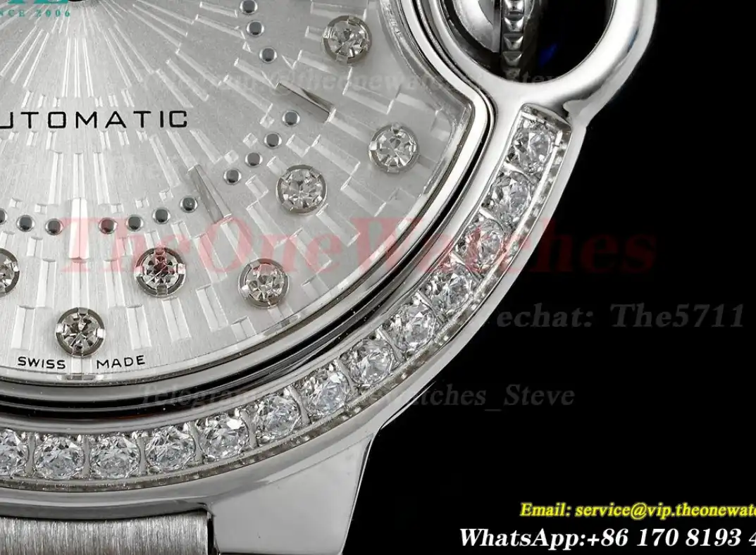 Ballon Bleu De Cartier 33mm Dia SS SS Diamond Dial AF NH05