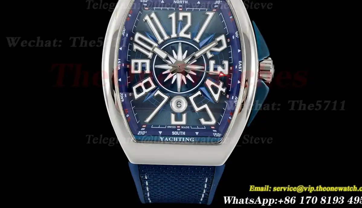 Vanguard Mens Yachting V45 SS NY RU Blue Dial ABF A2824