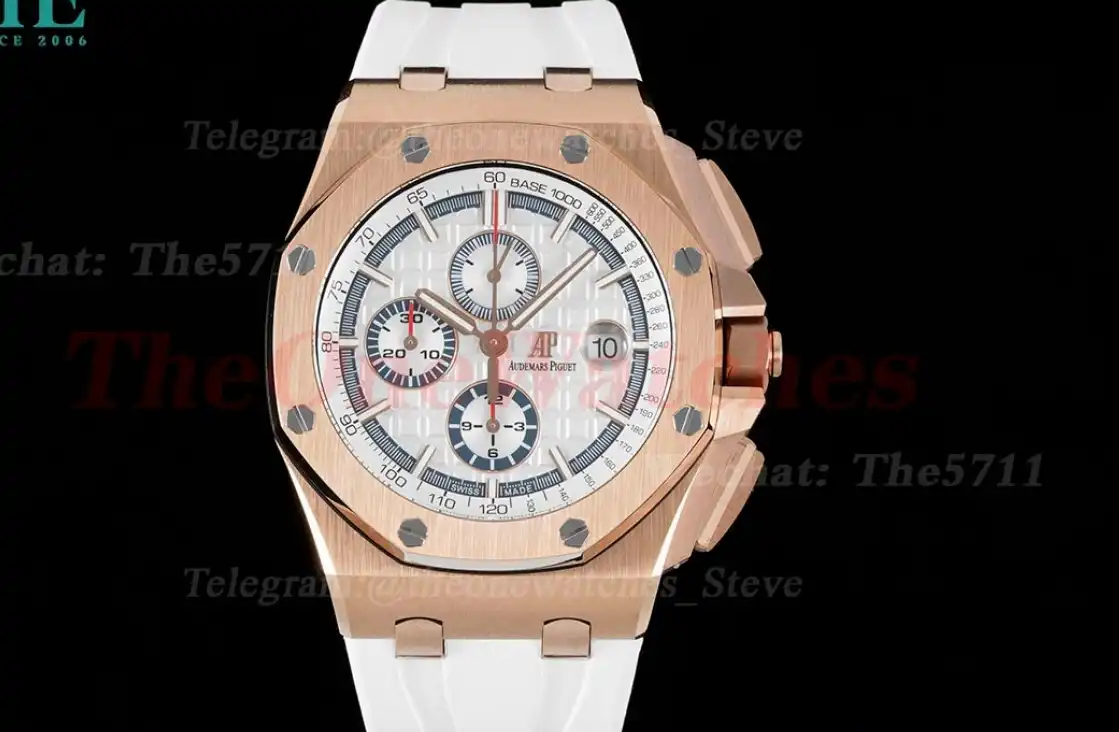 Royal Oak Offshore 44mm RG RU White Stk APF A3126