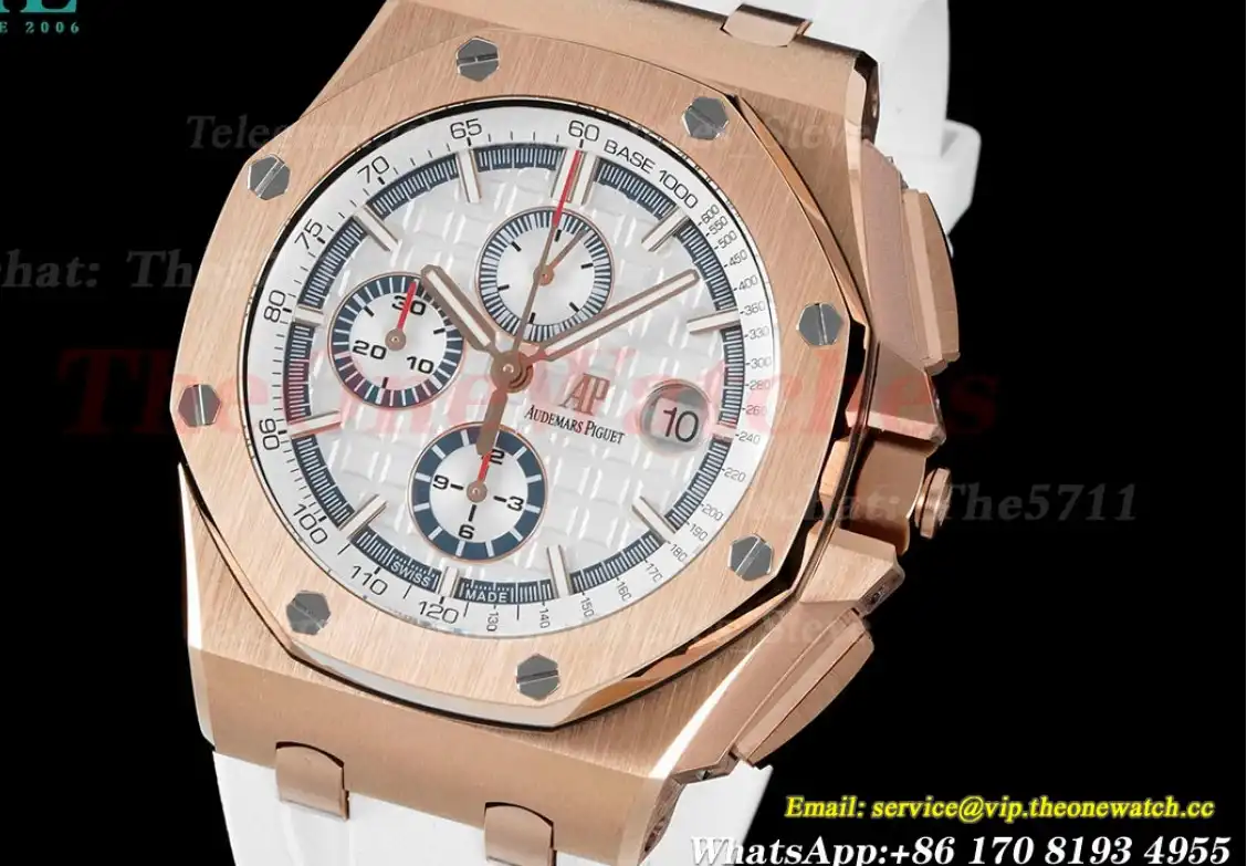 Royal Oak Offshore 44mm RG RU White Stk APF A3126