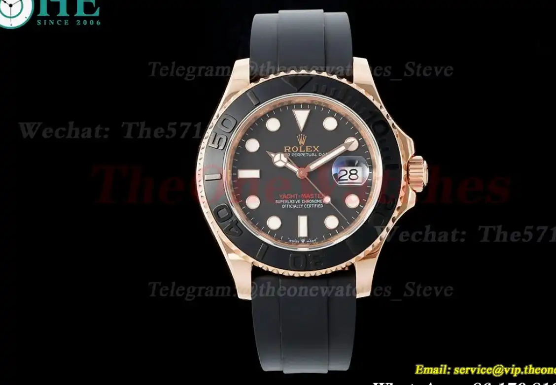 Yacht-Master 126655 40mm RG RU Black Dot KF VR3235(Gain Weight)