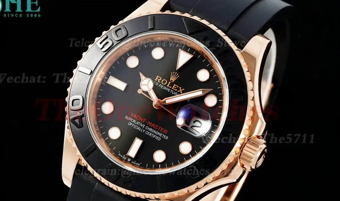 Yacht-Master 126655 40mm RG RU Black Dot KF VR3235(Gain Weight)